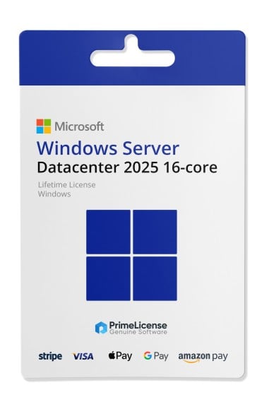 Licence Windows Server 2025 Datacenter (16 cœurs)